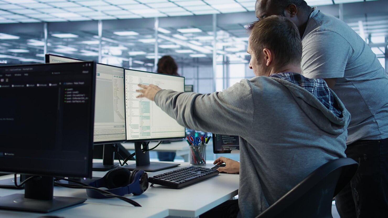 24/7 monitoring center with live security feeds